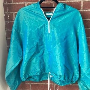 Vintage Weathervane Windbreaker Shiny Teal Top
